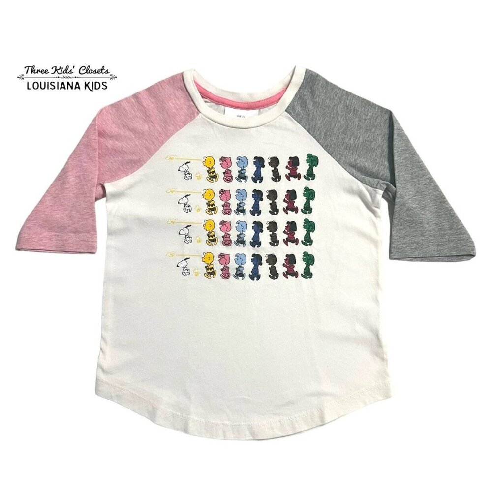 Hanna Andersson Sz 110 (5Y) Peanuts Gang Raglan Shirt